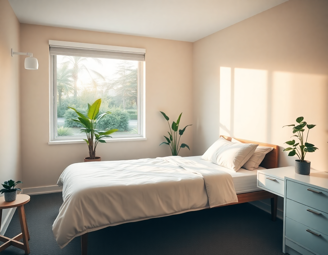 Bright residential rehab room representing Royal Rehab LifeWorks Cairns